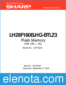 Sharp LH28F160BJHG-BTLZ3 datasheet