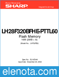 Sharp LH28F320BFHE-PTTL60 datasheet
