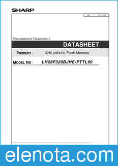 Sharp LH28F320BJHE-PTTL90 datasheet