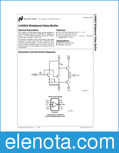 National Semiconductor LH4002 datasheet