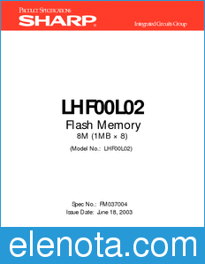 Sharp LHF00L02 datasheet