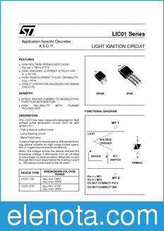 STMicroelectronics LIC01-215B datasheet