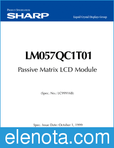 Sharp LM057QC1T01 datasheet