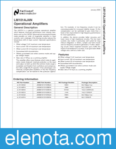 National Semiconductor LM101AJAN datasheet
