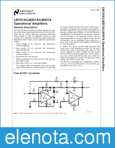 National Semiconductor LM101A datasheet