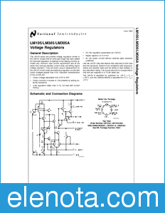 National Semiconductor LM105 datasheet