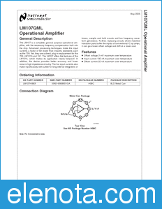 National Semiconductor LM107QML datasheet