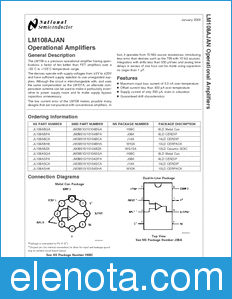 National Semiconductor LM108AJAN datasheet