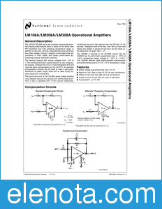 National Semiconductor LM108A datasheet
