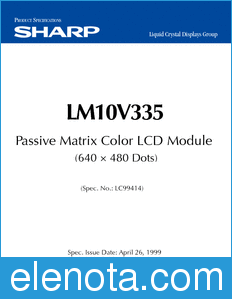 Sharp LM10V335 datasheet