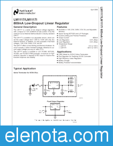 National Semiconductor LM1117 datasheet
