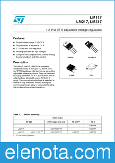 STMicroelectronics LM117 datasheet