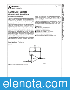 National Semiconductor LM118 datasheet