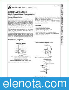 National Semiconductor LM119 datasheet