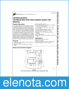 National Semiconductor LM1205A datasheet