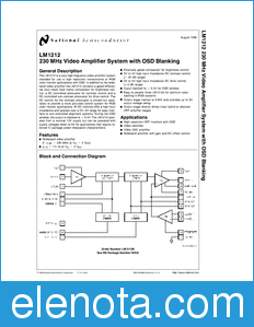 National Semiconductor LM1212 datasheet