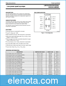 Philips Semiconductors LM124/224/324/324A datasheet