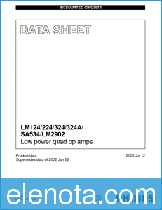 Philips LM124 datasheet