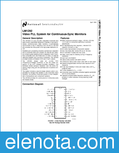 National Semiconductor LM1292 datasheet