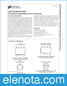 National Semiconductor LM134 datasheet