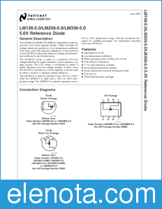 National Semiconductor LM136-5.0 datasheet