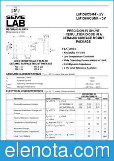 Semelab LM136CSM4 datasheet