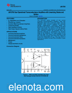 Texas Instruments LM13700 datasheet