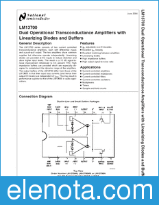 National Semiconductor LM13700 datasheet