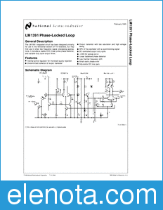 National Semiconductor LM1391 datasheet