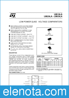 STMicroelectronics LM139DT datasheet