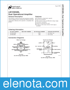 National Semiconductor LM1558QML datasheet