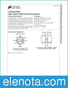 National Semiconductor LM160 datasheet
