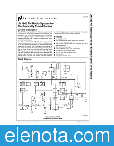 National Semiconductor LM1863 datasheet