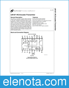 National Semiconductor LM1871 datasheet
