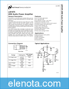 National Semiconductor LM1875T datasheet