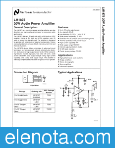 National Semiconductor LM1875 datasheet