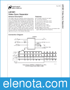 National Semiconductor LM1881 datasheet