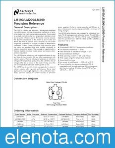 National Semiconductor LM199 datasheet