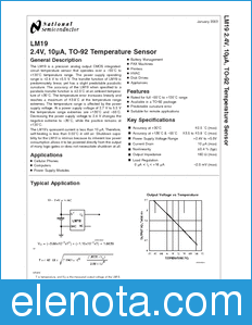 National Semiconductor LM19 datasheet