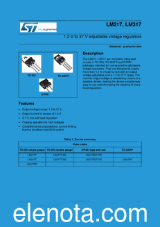 STMicroelectronics LM217 datasheet
