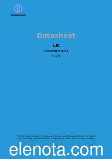 LG Display LM230WF3-SLD1 datasheet