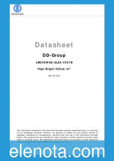 DD-Group LM240WU8-SLA2-V551B datasheet
