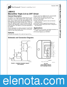 National Semiconductor LM2412 datasheet