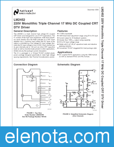 National Semiconductor LM2452 datasheet