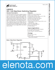 National Semiconductor LM25010 datasheet