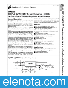 National Semiconductor LM2598 datasheet