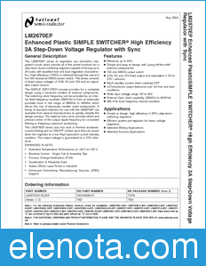 National Semiconductor LM2670EP datasheet