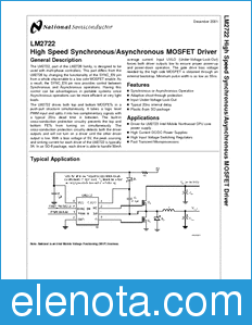 National Semiconductor LM2722 datasheet