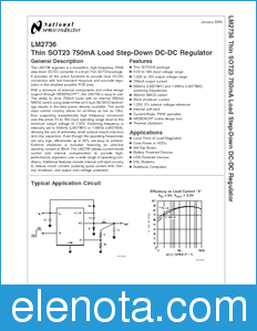National Semiconductor LM2736 datasheet