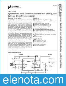 National Semiconductor LM2745/8 datasheet